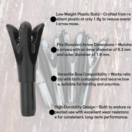 Kunststoff Pfeilnocken ID6,2mm Schäfte Recurve Compoundbogen Jagd Ziel Übung - Bild 4 von 19