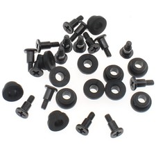 FDXGYH 12 Pcs Hard Disk Drive Screws and Shock Absorption Rubber 3.5IN, Black