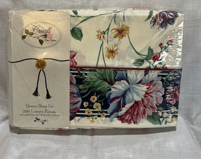 croscill queen sheet set 200 Luxury Percale 1 Fitted,1 Flat,2 Pillowcase