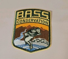 BASS Anglers Sportsman Society Conservation Bass Fishing Embroidered Fish Patch BASS Anglers Sportsman Society Conservation Bass Fishing Embroidered Fish Patch - Image 1