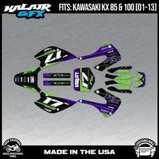 Kalair GFX Graphics Kit for  Kawasaki KX85 KX100 (2001-2013)  Axis - Purple