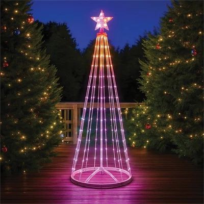 XMAS HAUS RGB LED Festive Christmas Star Tree Light - Remote Control - Indoor Outdoor Use