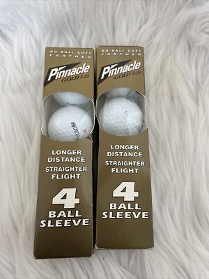 Pinnacle Gold Golf Balls LS 4 per Sleeve Long Distance Straight