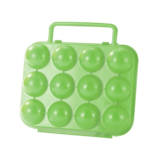 12 Grid Egg Container Plastic Outdoor Egg Keeper Storage Case for Camping Picnic - Picture 13 of 21