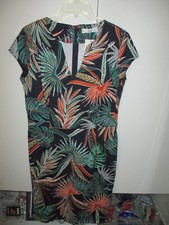 NWT MNG -MANGO BEAUTIFUL HAWAIIAN CAP SLV DRESS SIZE 6 & 8