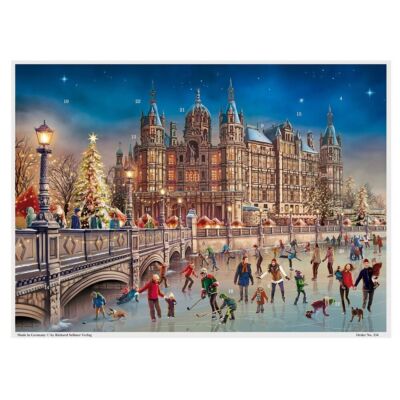 Eishockey Schweriner Scholl Richard Sellmer Adventskalender 355 x 265 Glitzer