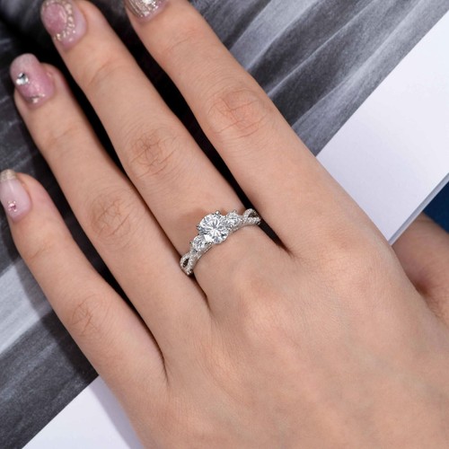 Infinity Engagement Ring for Women Promise Ring 925 Silver Jewelry Gift for Her - Picture 5 of 6