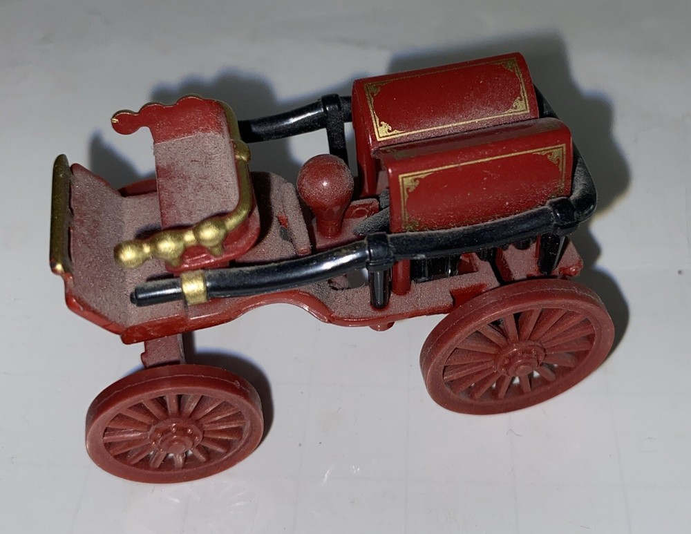1906 Horse Drawn Pumper Cart Wagon HF 436 High Speed Red Black Collectible Toy