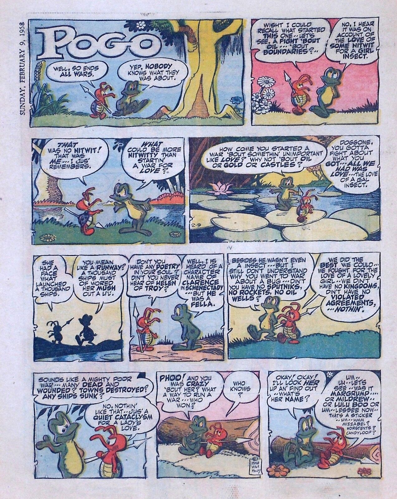 Pogo by Walt Kelly - large full tab page color Sunday comic - May 6, 1956