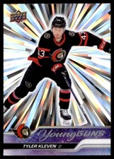 2023-24 UPPER DECK YOUNG GUNS OUTBURST SILVER TYLER KLEVEN ROOKIE OTTAWA
