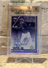 2019 Topps Chrome Fernando Tatis Jr. RC Auto Purple Ref /250 BGS 10/10 Pristine