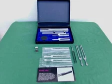 AMES-TUBE RESONATING CAVITY 880 HERTZ TUNING FORKS SET RIVERBANK LAB BOX & INSTR