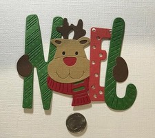 1 Noel Reindeer Scrapbooking Card Embellishment