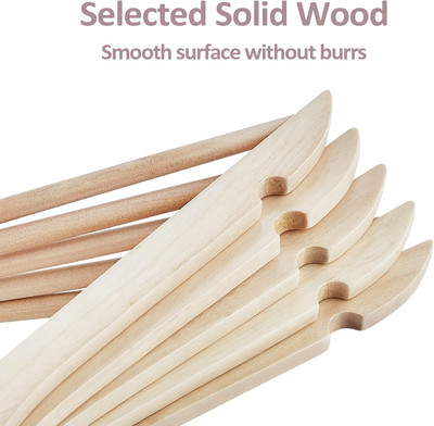 Hangers Premium Natural Wooden Wood Coat Suit Clothes Non-Slip Hook 20 Pack