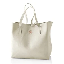 Mark and Graham Women's New White Leather Handbag Purse Tote 