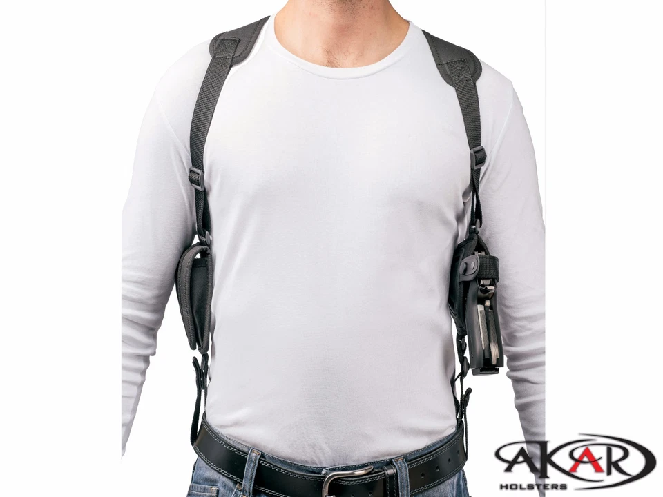 Taurus Compact 9mm Vertical Carry Shoulder Holster Checkerboard Pattern - Image 4 of 4