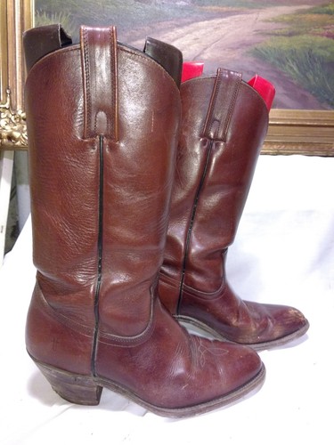 Frye Uomo Stivali in Pelle Marrone Sz 8.5 D USATO MEN'S | eBay