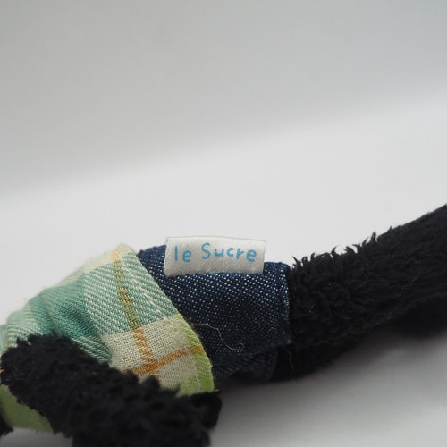 Le sucre C0208 Black Santan Rabbit Bunny Plush 7" Stuffed Toy Doll Japan - Picture 4 of 5