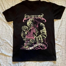 Collection Emmure Short Sleeve Cotton Gift Fan Black All Size T-Shirt