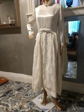 Vintage 1930's Debutante Wedding Gown Satin  Lace Size 8 Gorgeous And Wearable