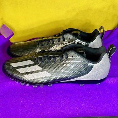 New Men\'s Adidas Adizero Spark Football Cleats GV9085 Black / Silver Size 13 New Men main image 4