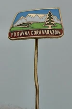 CLIMBING MOUNTAINEERING CROATIA, PD RAVNA GORA Varazdin pin badge KASUN 1960s !