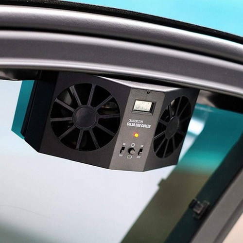 Solar Powered Auto Car Cooling System Exhaust Fan Air Vent Radiator Ventilation - Picture 7 of 11