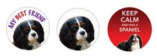 2 x KING CHARLES SPANI Dog vinyl car, van dec...
