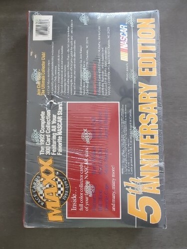 NASCAR MAXX Race Cards 1992 Complete Box Set 5th Anniversary 300 Sealed - Picture 2 of 2