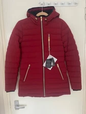 Moose Knuckles Women's Rockcliff Burgundy Down Puffer Jacket Size XS