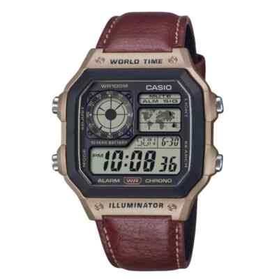 #ad Casio AE 1200WHL 5AV World Time Watch Chronograph 5 Alarms 10 Year Battery $53.20