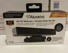 Aluratek Live 4K Webcam - Black/Silver (AWC4KF)