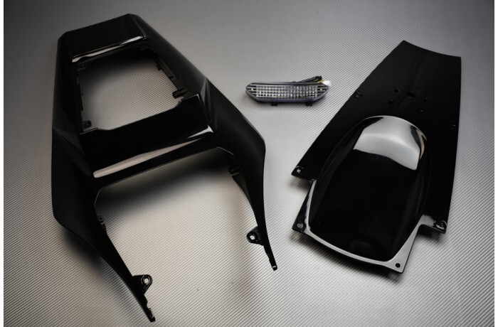 Carénage arrière YAMAHA YZF R1 résistant aux vibrations avec feu transparent noir 02-03