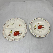 Vintage Anacapa Melamine Ware Set of 2 Divided Child Plate