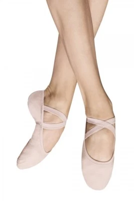 Bloch SO284L Performa Theatrical Pink canvas split sole ballet shoes.
