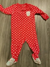 12 Month Carters Zip Up Footed Pajamas