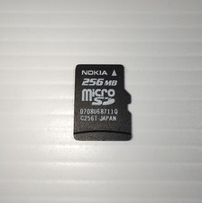 NOKIA MicroSD Card 256MB Vintage Genuine FAT Formatted Tested Mobile Phone Cell