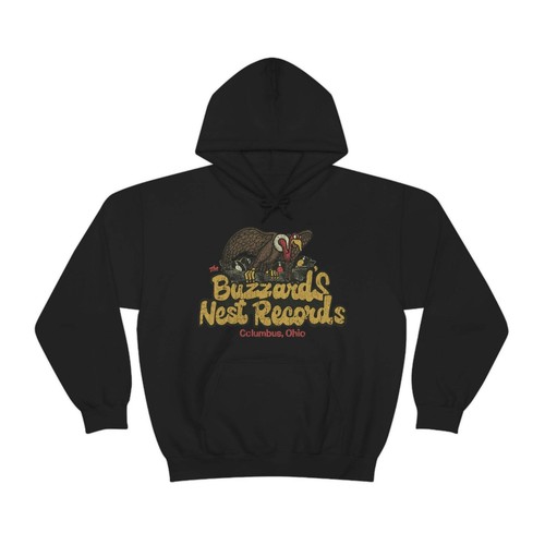 Sudadera con capucha vintage para hombre Buzzard’s Nest Records 1976 - Imagen 22 de 53