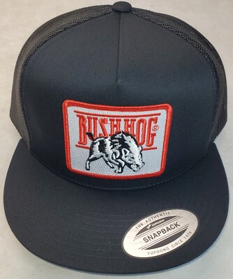 BUSH HOG Patch on Yupoong Trucker Hat/ YP Classic 6006 Snapback