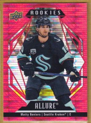 2022-23 Upper Deck Allure Red Rainbow #150 Matty Beniers RC - Seattle Kraken