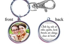 Personalized Photo Keychain Double-Sided 2 sides Gifts Best Friends Friendship
