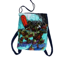 Teenage Mutant Ninja Turtles TMNT Cotton Towel Drawstring Backpack NWT