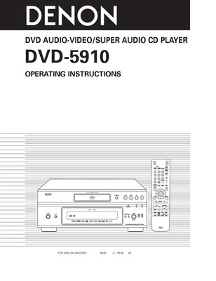 Denon Dvd 5910 Dvd Player Owners Manual Ebay Denon Dvd 5910 Dvd Player Owners Manual Ebay