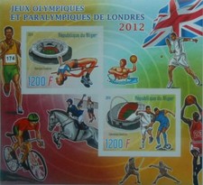 Olympic Games London 2012 Niger football high jump athletics s/s MNH IMPERF P250