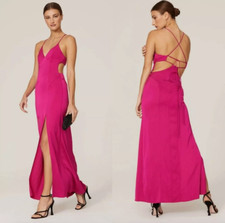 Manning Cartell Facetime Slip Gown Strappy Back Hot Pink Size 4 BarbieCore