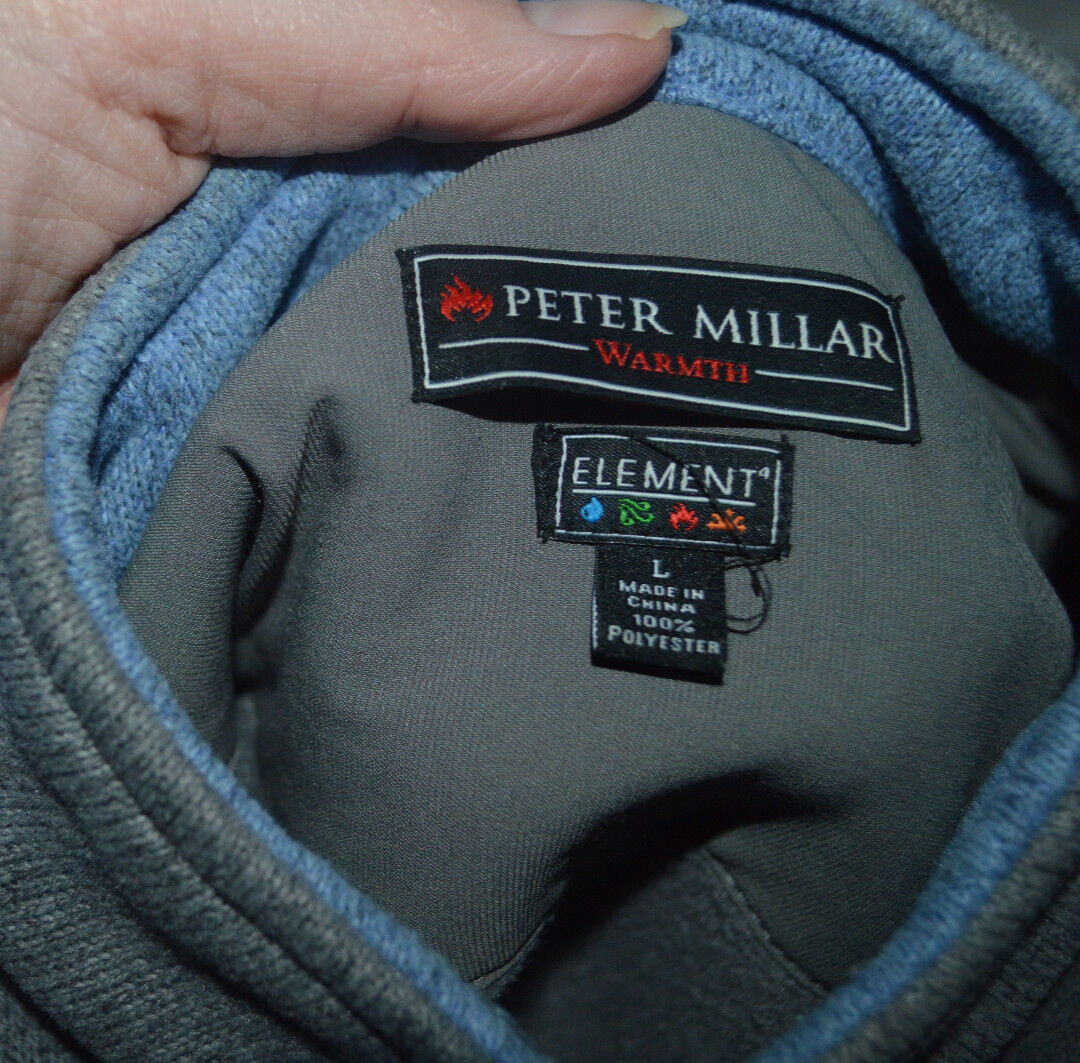 PETER MILLAR ELEMENT 1/4 ZIP PULLOVER KNIT Gray B… - image 4