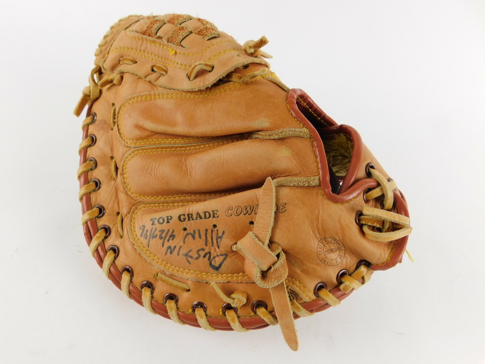 Vintage TP Sports Leather Baseball Catchers Mitt Glove TC55, Rawhide Laced GC eBay