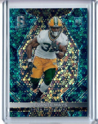 DEVANTE MAYS 2017 Panini Spectra #134 ROOKIE NEON BLUE #/50 GREEN BAY PACKERS RC