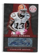 2012 Totally Certified Platinum Red /290 Josh Gordon #137 Rookie Auto RC