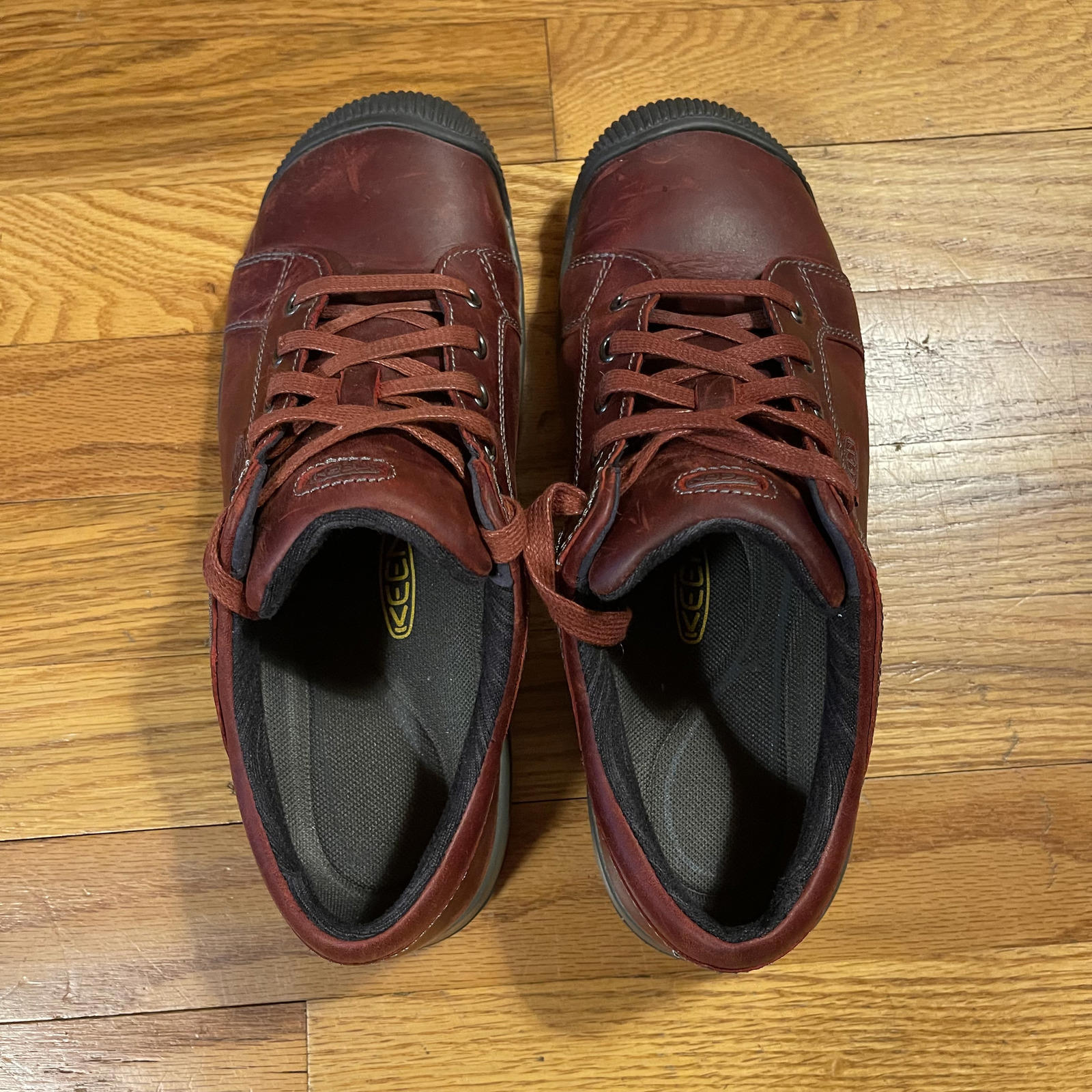 Scarpe da trekking casual in pelle KEEN rosso sidro donna taglia 9 5